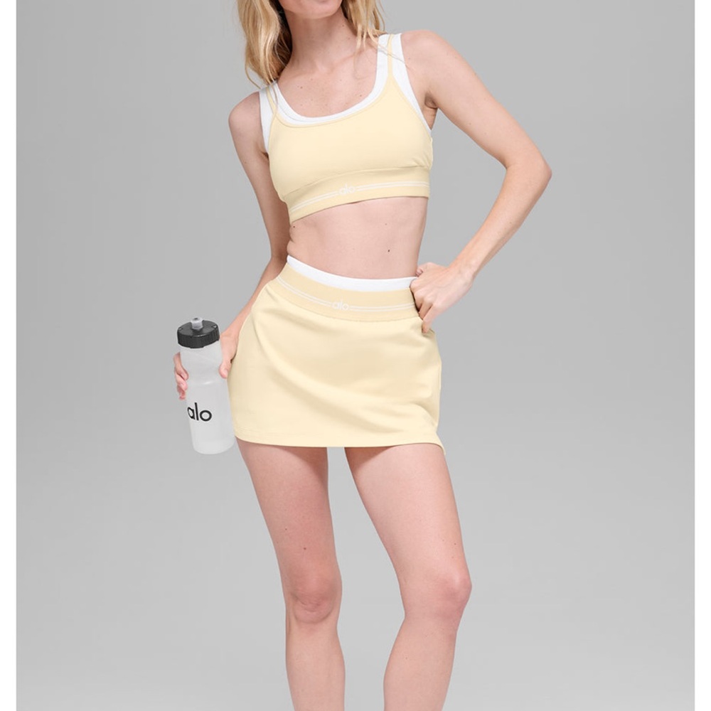 ALO Yoga Light Yellow Activewear Skirt